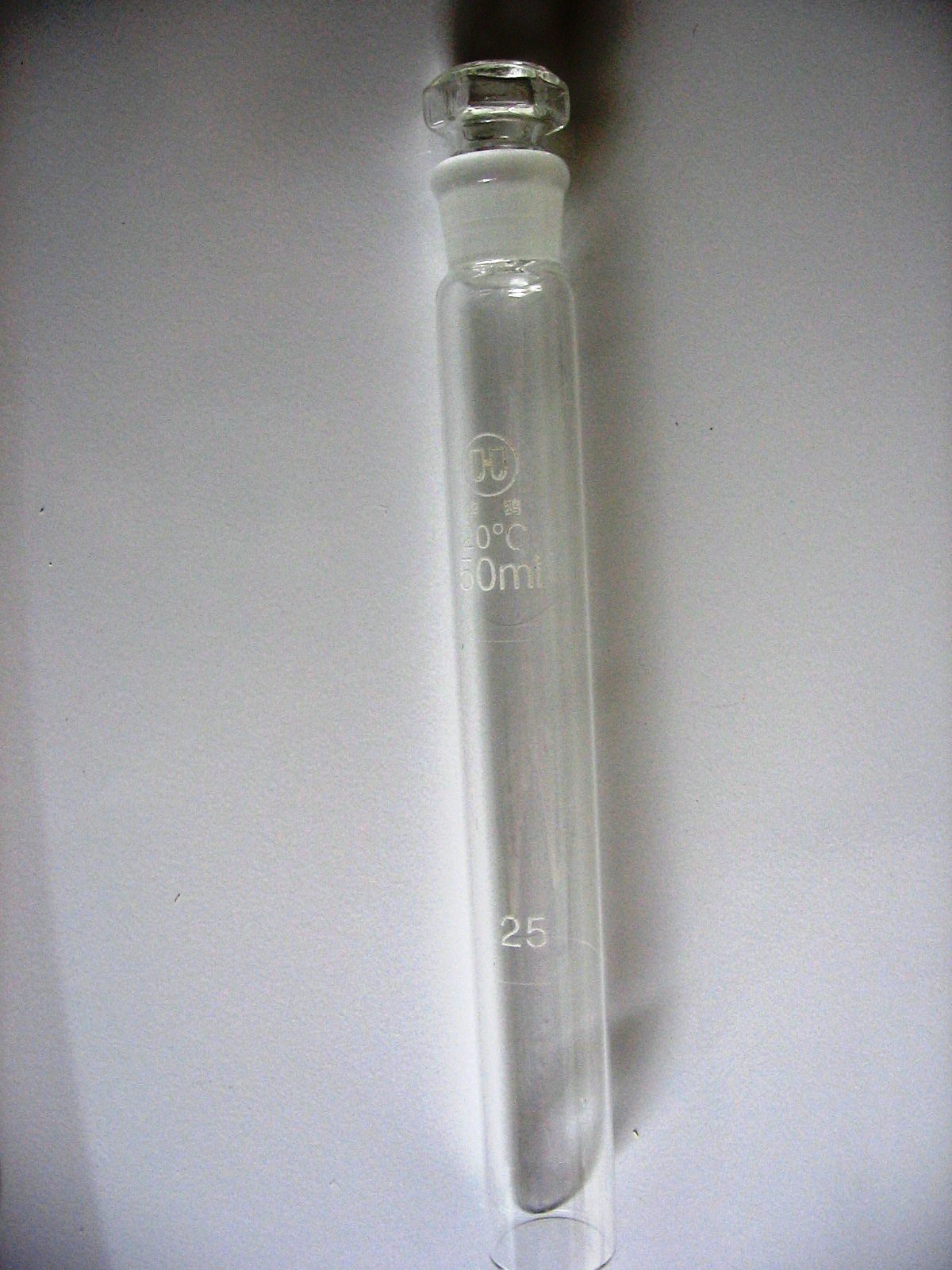glass color comparison colorimetric cylinder with stopper 50ml (a set of 6 ) new