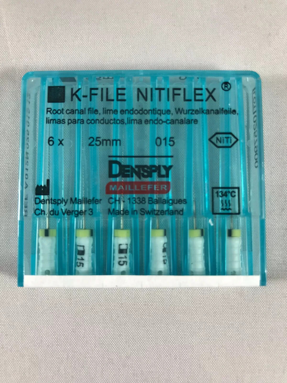 Dentsply Maillefer K-file Endodontic NiTiFlex steel 25mm All sizes – 30 files/pk