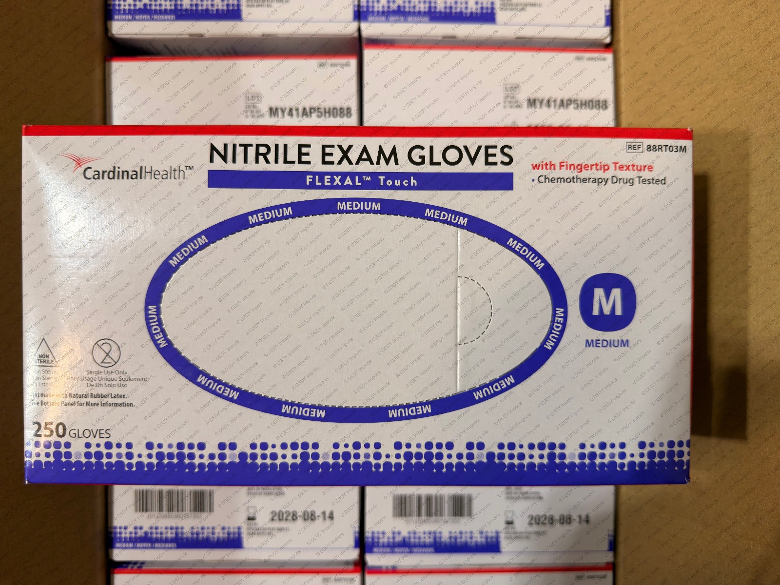 2500 MEDIUM HALYARD NITRILE STERLING SG EXAM GLOVES (1xCASE) powder & latex free