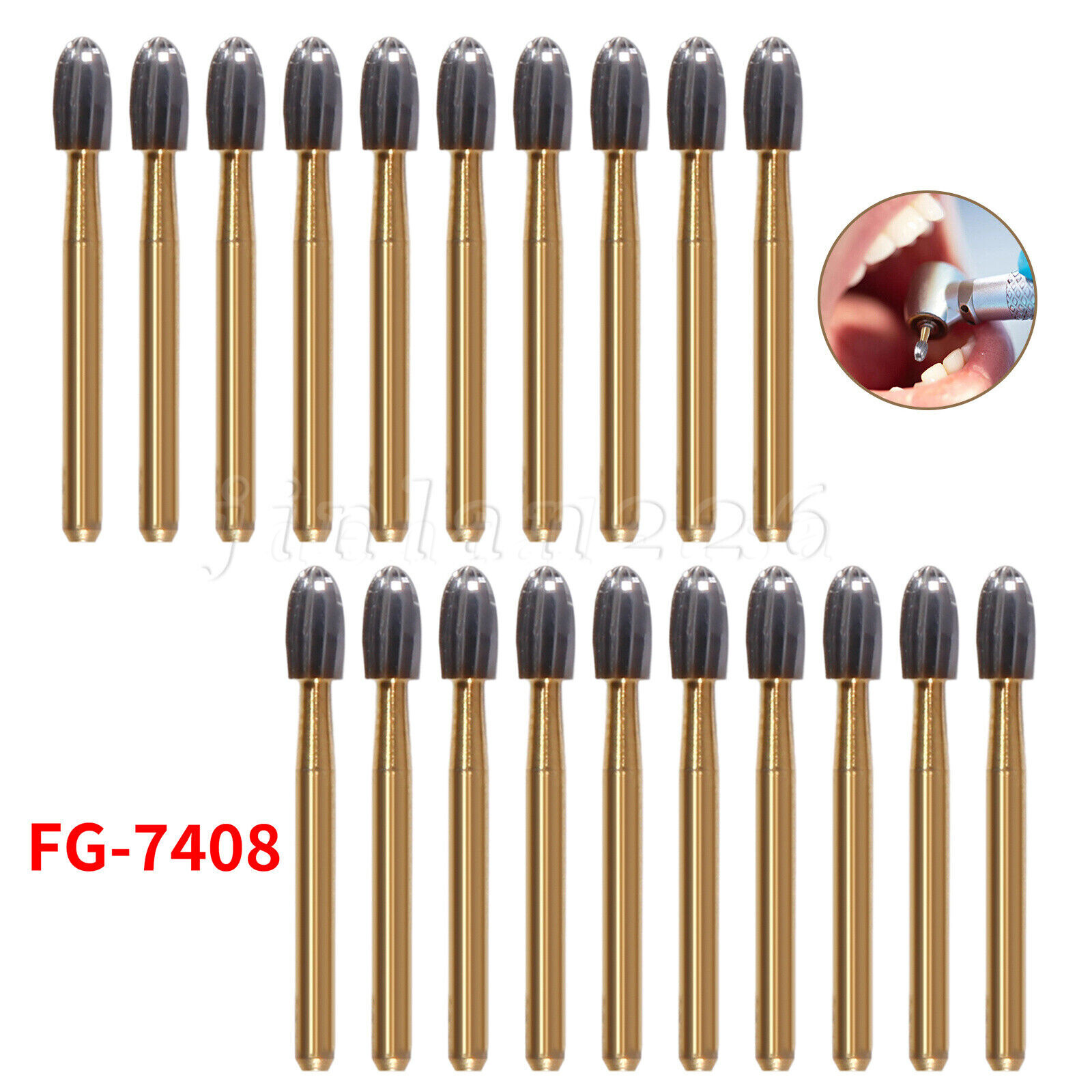 FG7408 Carbide Burs 12BLADE TRIMMING & FINISHING Made in China T&F Bur