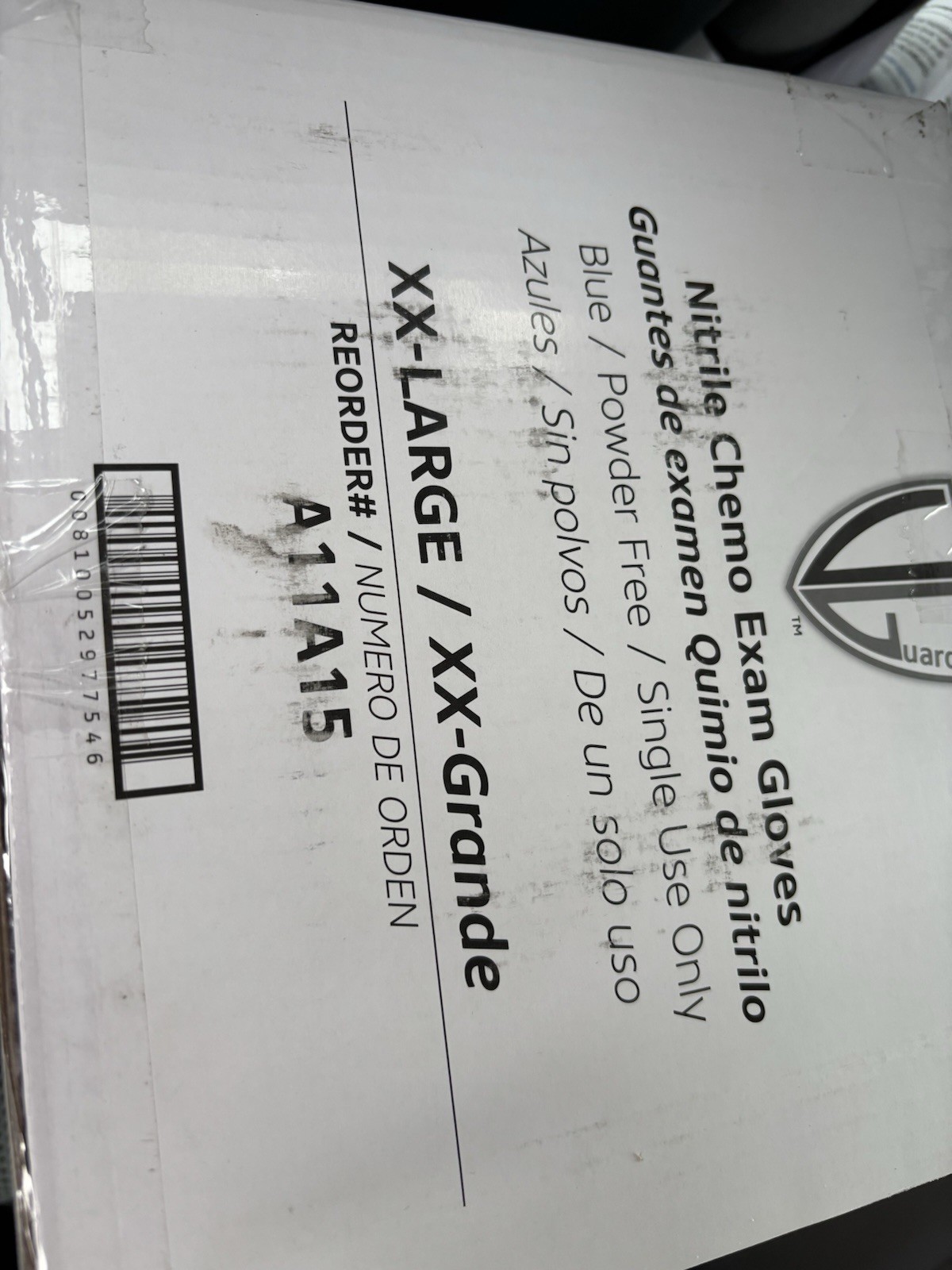 Vanguard Safety Nitrile Chemo Exam Gloves XX-Large Powder-Free Blue A11A15
