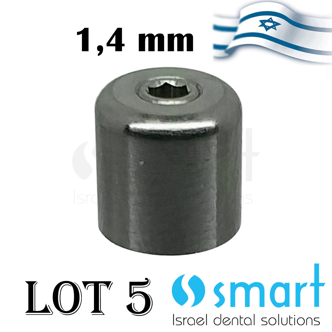 Lot x 5 Multi Unit titanium healing cap abutment thread 1.4 mm