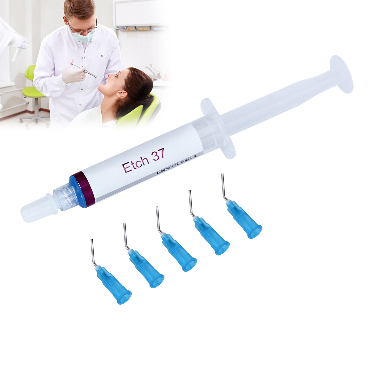 1-20Pcs Dental Dentex Acid Etch Etching Gel 37% Dentin Enamel 5ml/Syringe