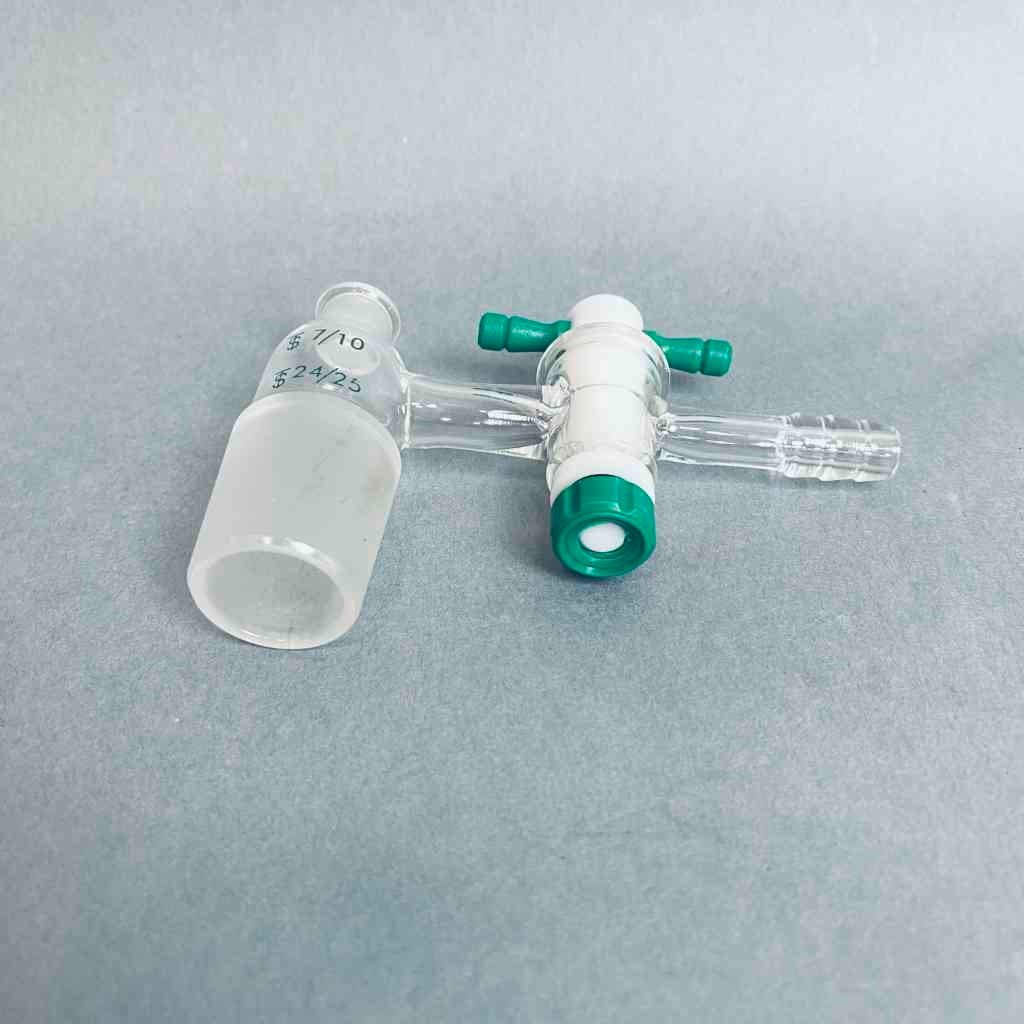 Chemglass Vacuum Adapter 7/10 Upper 24/25 Lower with PTFE Stopcock