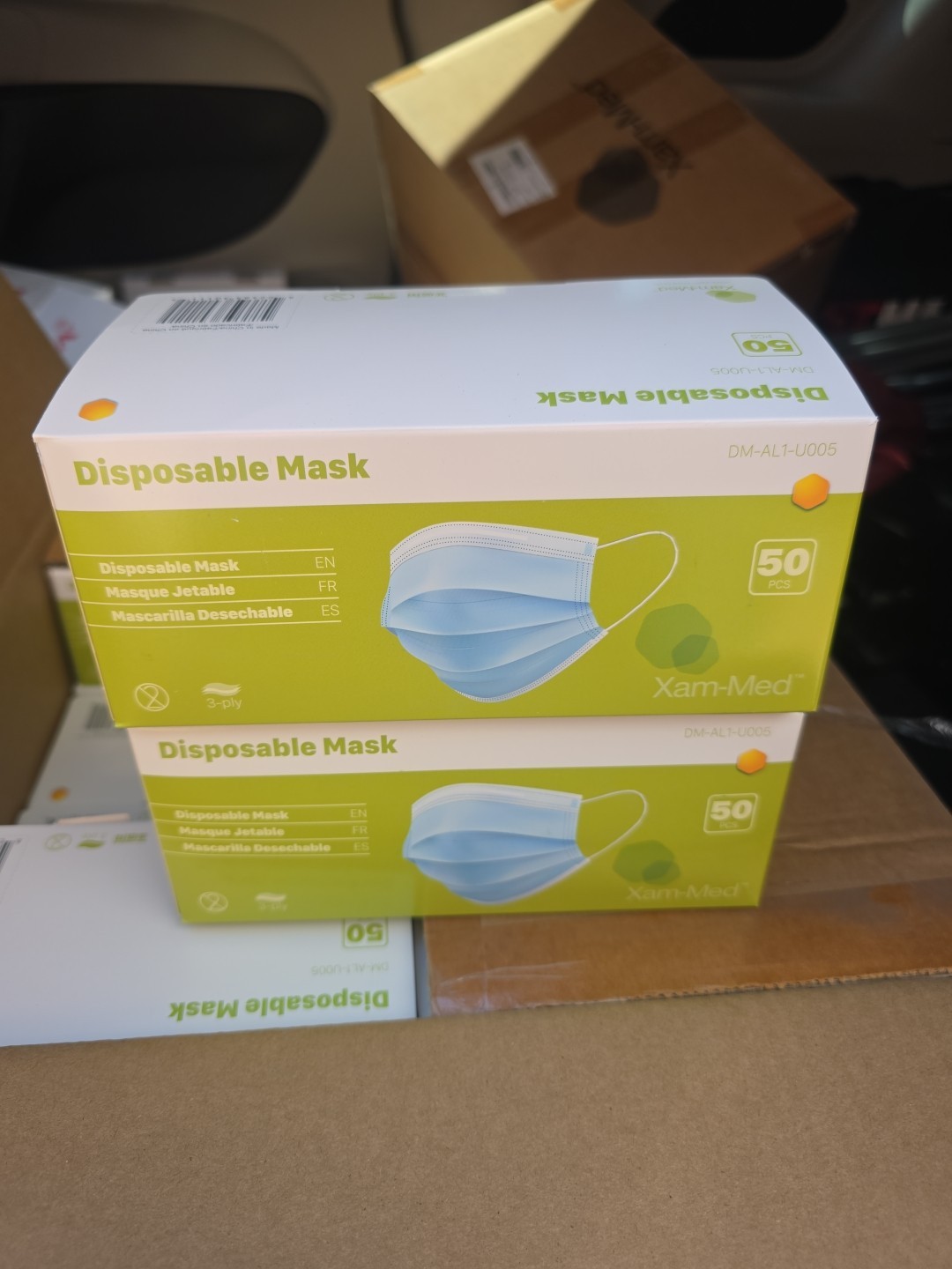 Disposable Face Masks Xam-Med CE Certified 2 Box Of 50 100 Total