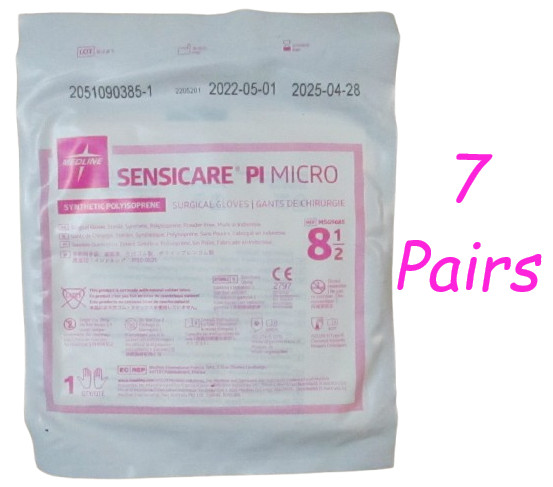 7 – Medline Sensicare PI Polyisoprene Micro Powder-Free Surgical Glove Sz 8.5