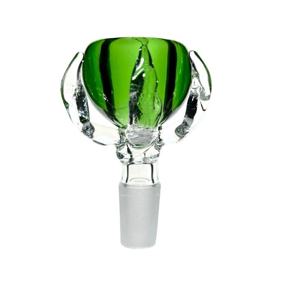 14mm Male Green Dragon Claw Glass Slide Bowl Water Pipe Hookah USA