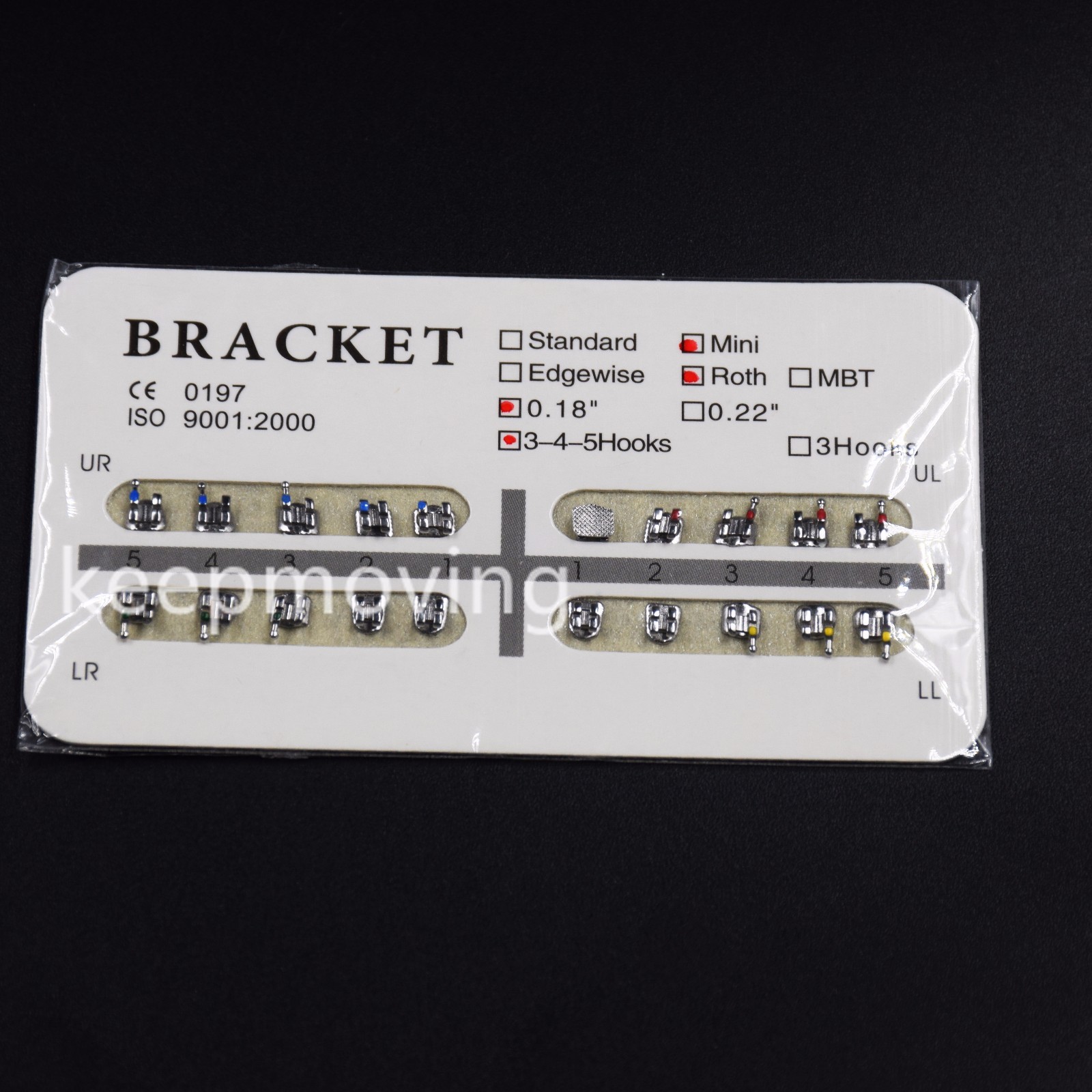 10 Kits Dental Orthodontic Bracket Braces Metal Mini Roth 022 3 Hook 20 pcs/Kit