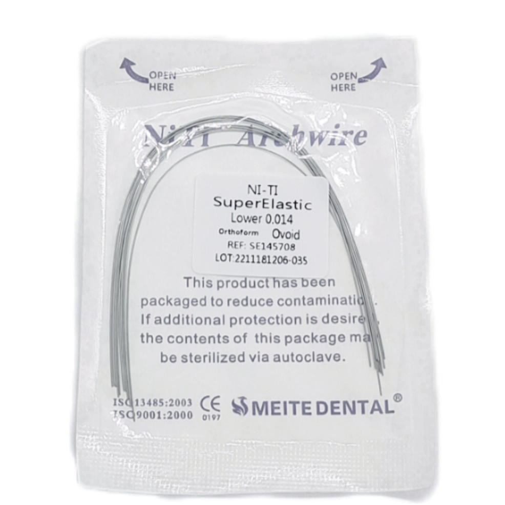 100Packs Dental Ortho Arch Wires Super Elastic Niti Round 012~020 Upper&Lower