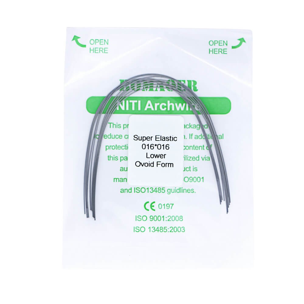 50×Dental Orthodontic Super Elastic Ni-Ti Arch Rectangular Wire Oval 16×16 Lower