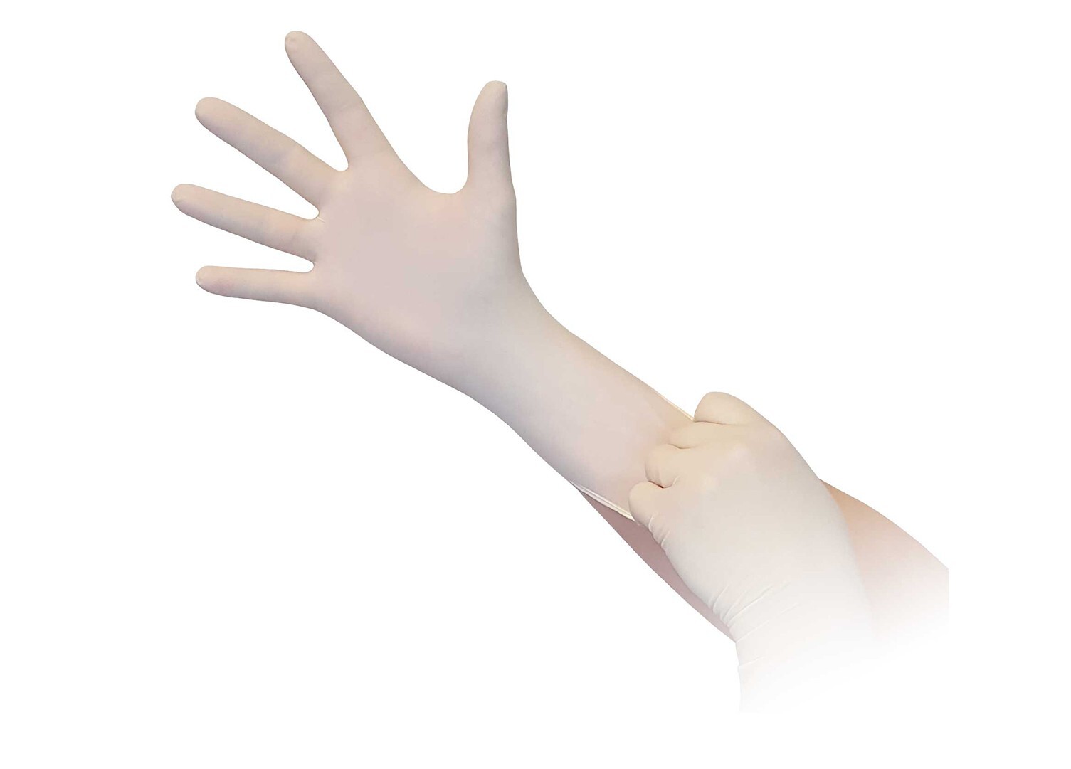 White Latex Exam Gloves, Medium M, Aurelia Vibrant 5.5 mil (Box of 100)
