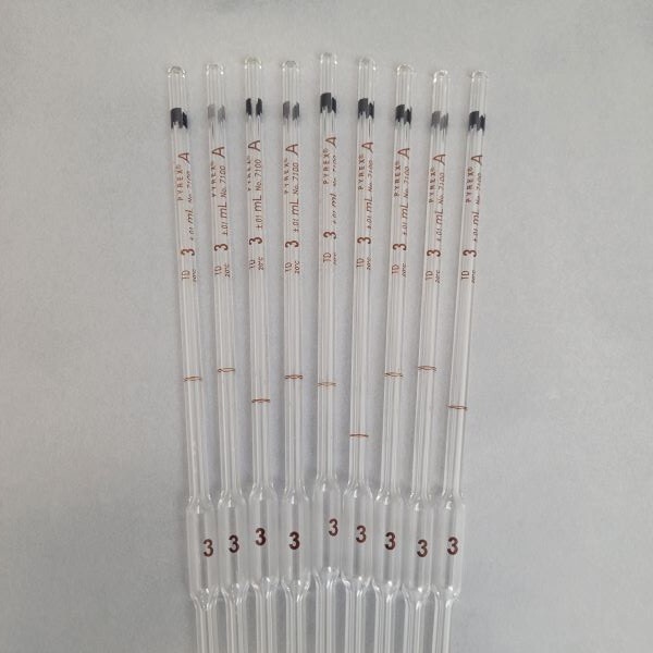 Corning Volumetric Pipet 3 ml Grade A 35.6 cm Black Total of 9 Pipettes