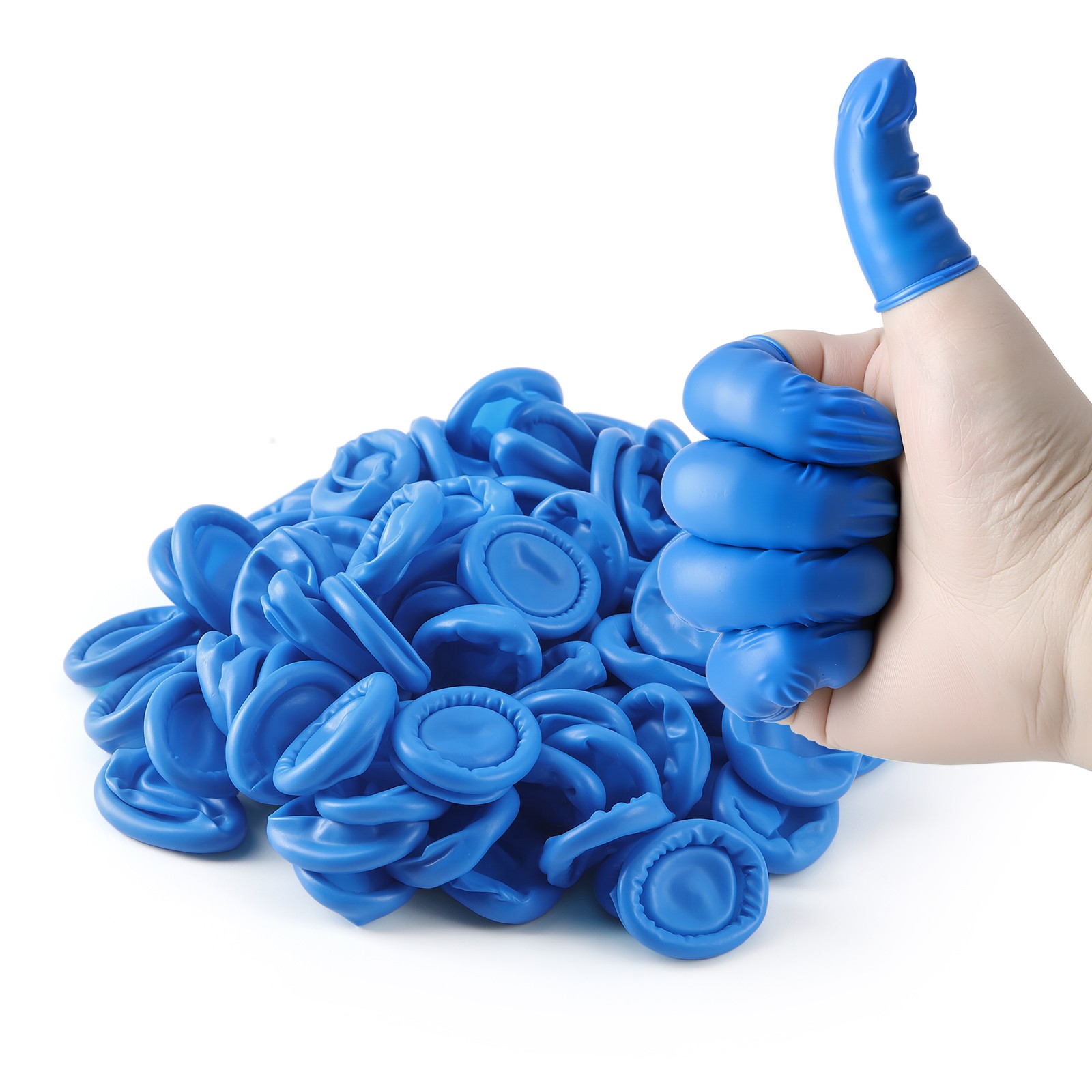 Disposable Nitrile Finger Cots Powder Free M Finger Gloves Protectors 100pcs/box