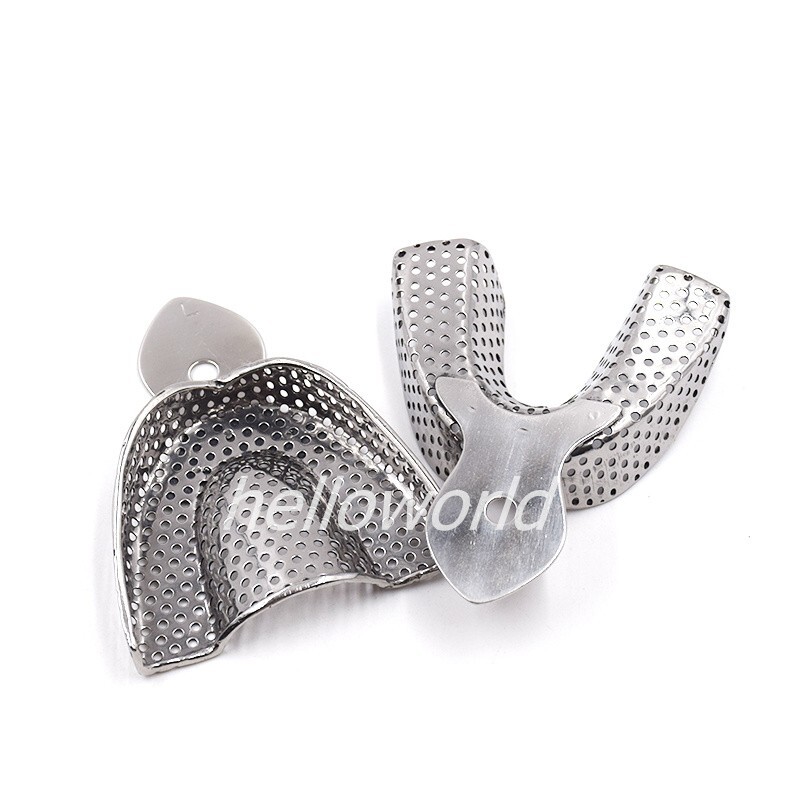 Dental STAINLESS STEEL Autoclavable Metal Impression Trays S/M/L Upper/Lower
