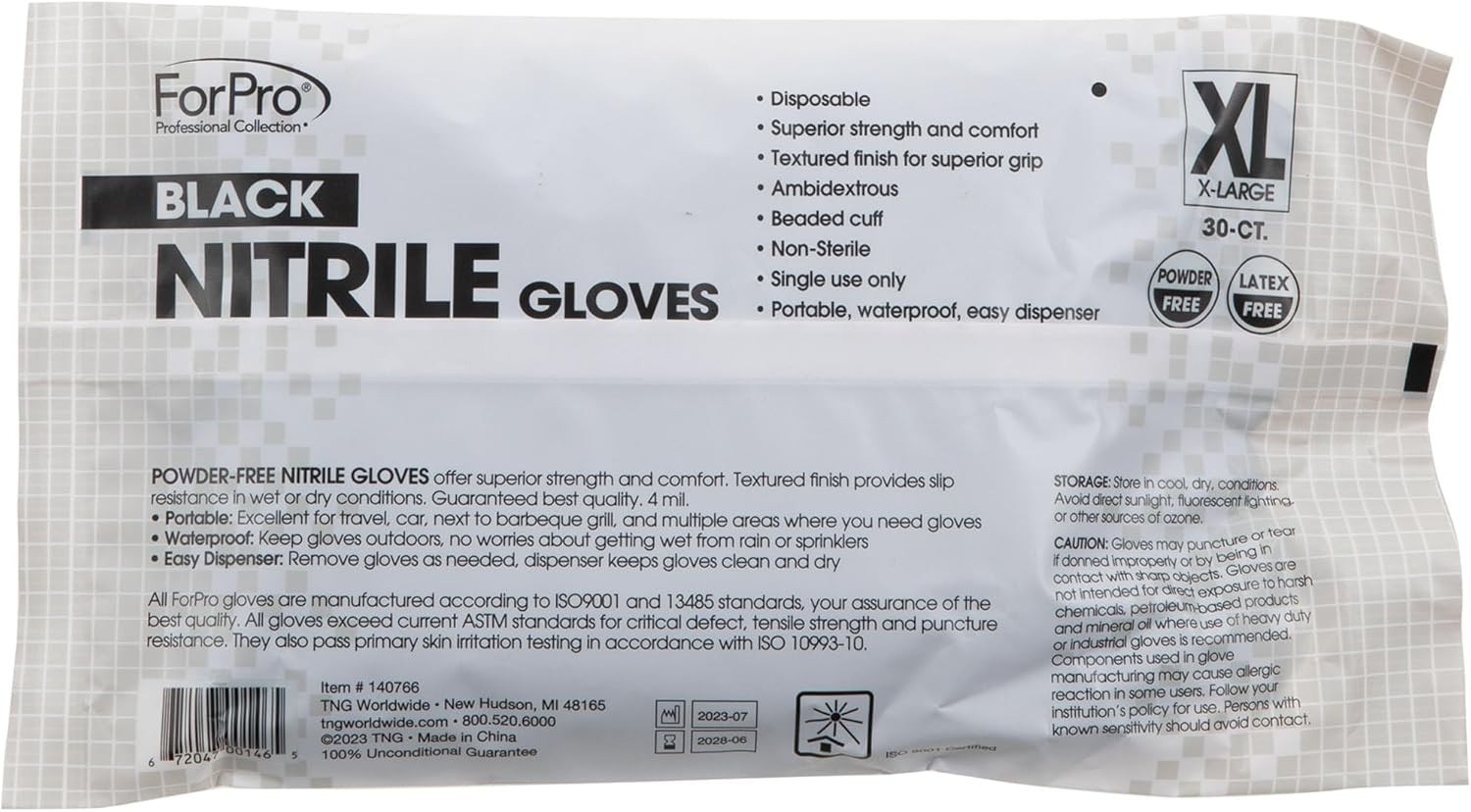 Disposable Nitrile Gloves – 30 XL, Chemical Resistant for Sensitive Skin