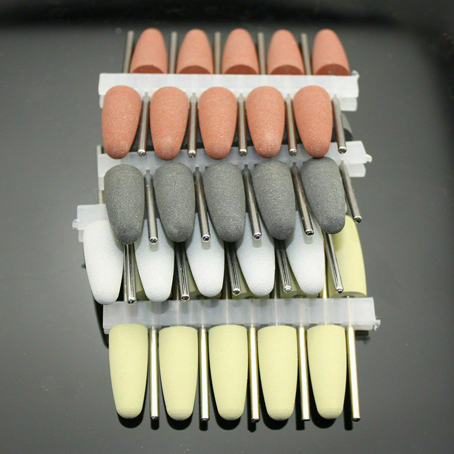50 Pcs Dental 2.35mm Lab Silicone Rubber Polishing Burs Shank Polishers Diamond