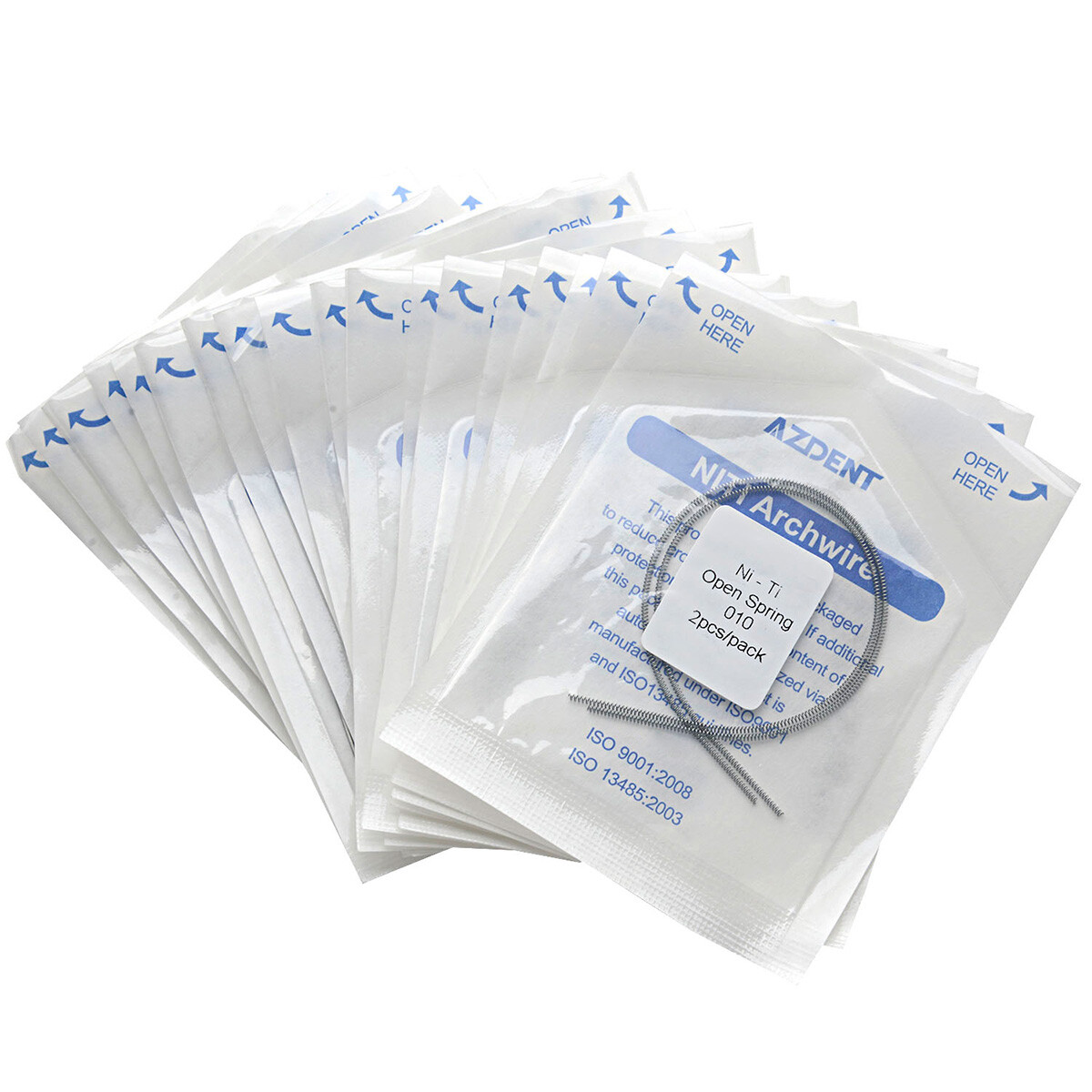 AZDENT Dental Orthodontic Niti Open Coil Spring 0.010* 180mm /0.012* 180mm