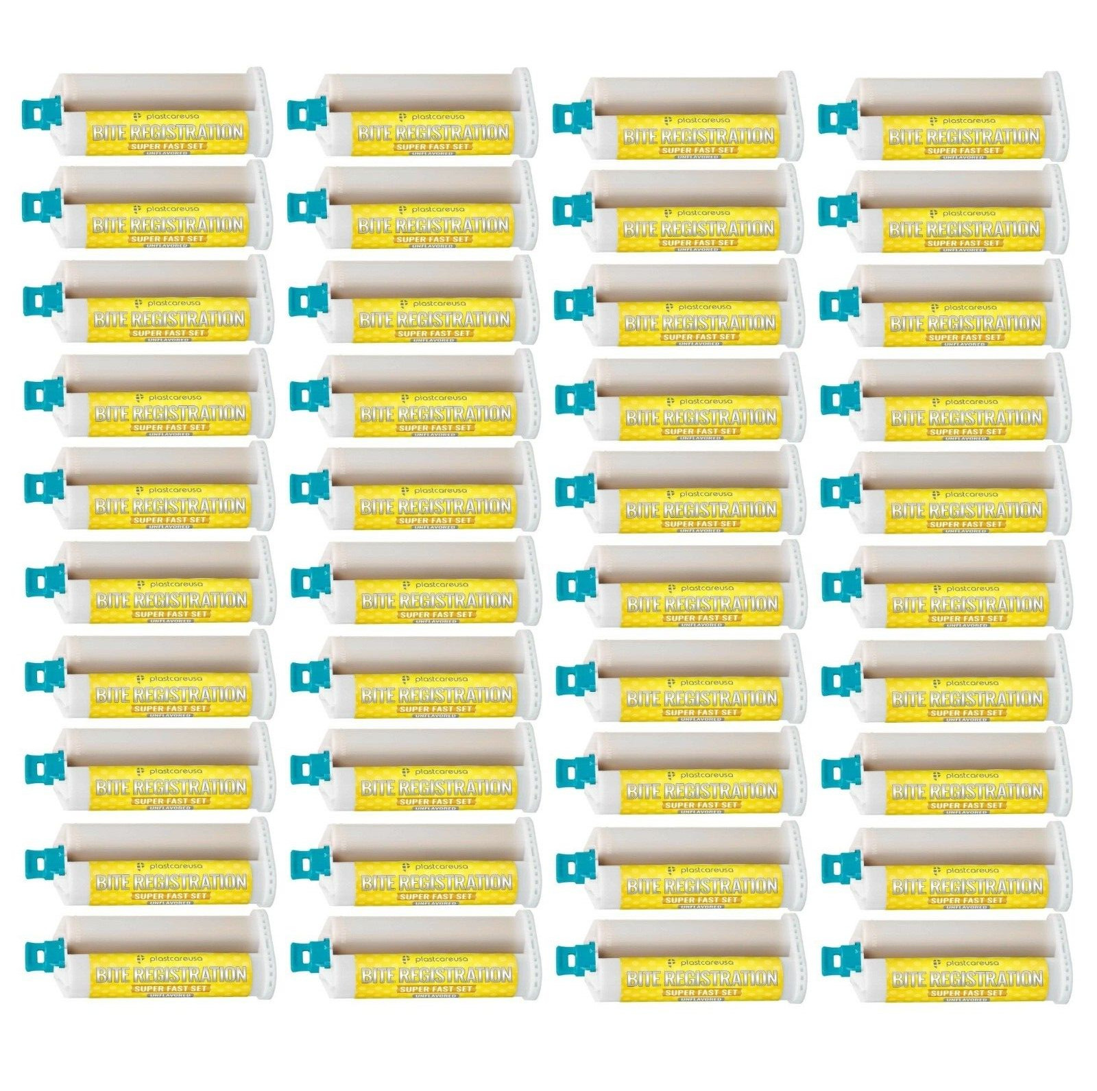 40 Bulk SUPER FAST Set Bite Registration Material, Unflavored, 50ml Cartridges
