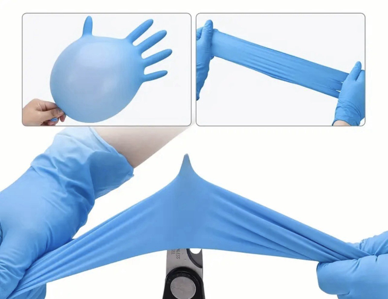 KLIZZA 1000 PCS Nitrile Gloves Disposable, Latex Free Powder Free Cleaning SMALL