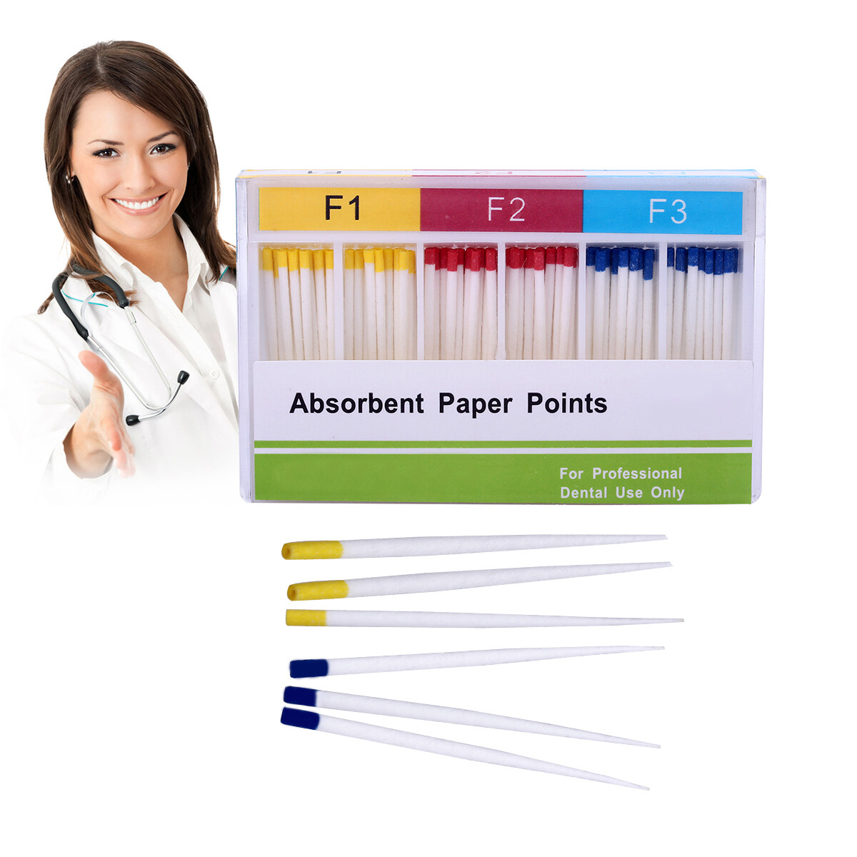 AZDENT Dental Endo Absorbent Paper Points/Gutta Percha Points Taper F1 F2 F3