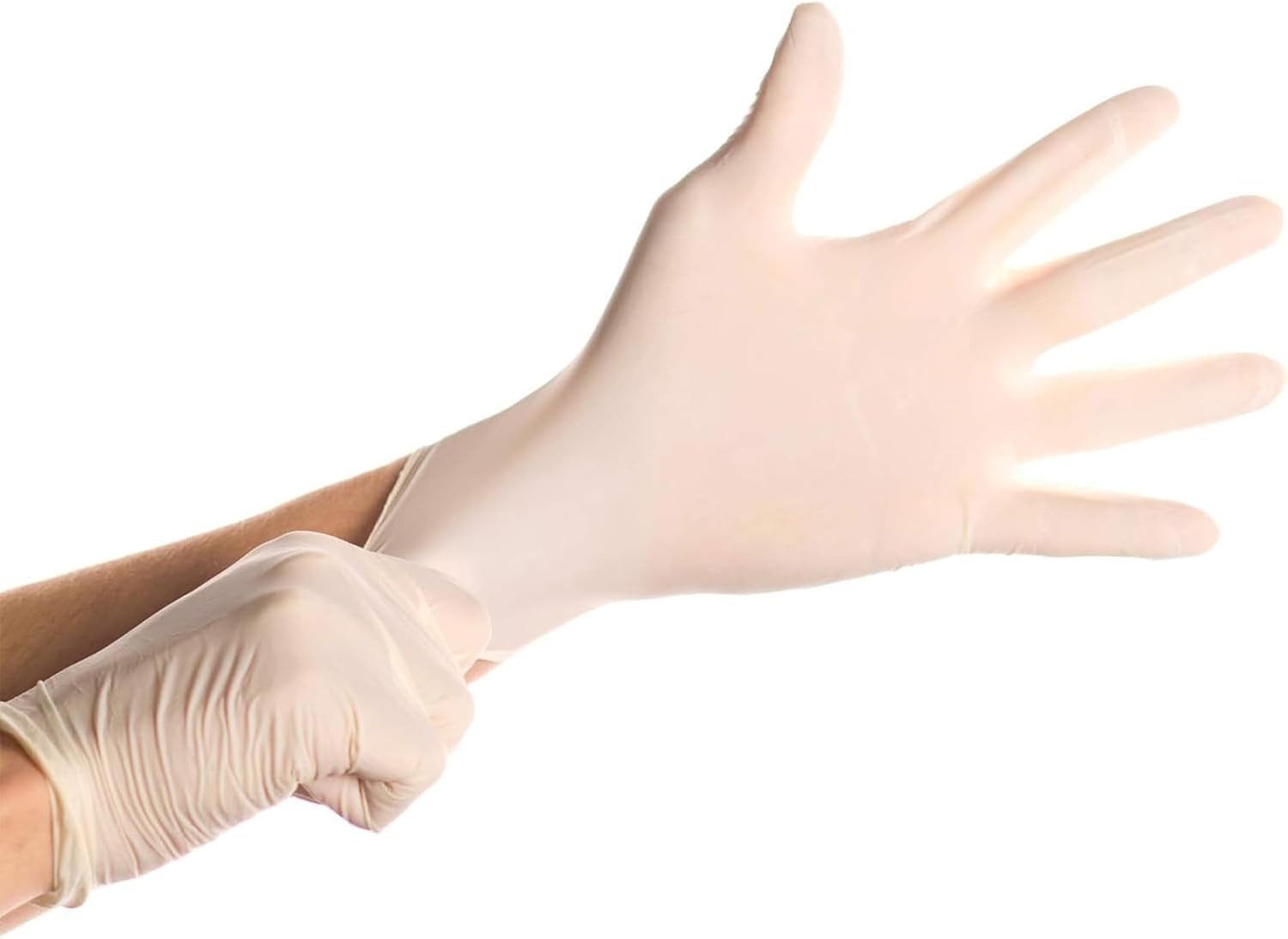 Latex Gloves, Powder Free and Food Grade Gloves, 100 Count