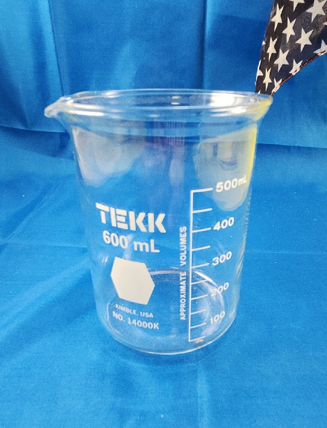 Kimble TEKK 600 ML GLASS BEAKER NUMBER 14000K MADE IN USA FREE SHIPPING!!!