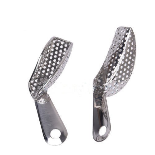 Dental Stainless Steel Metal Impression Trays Partial Set Perforated Quadrant