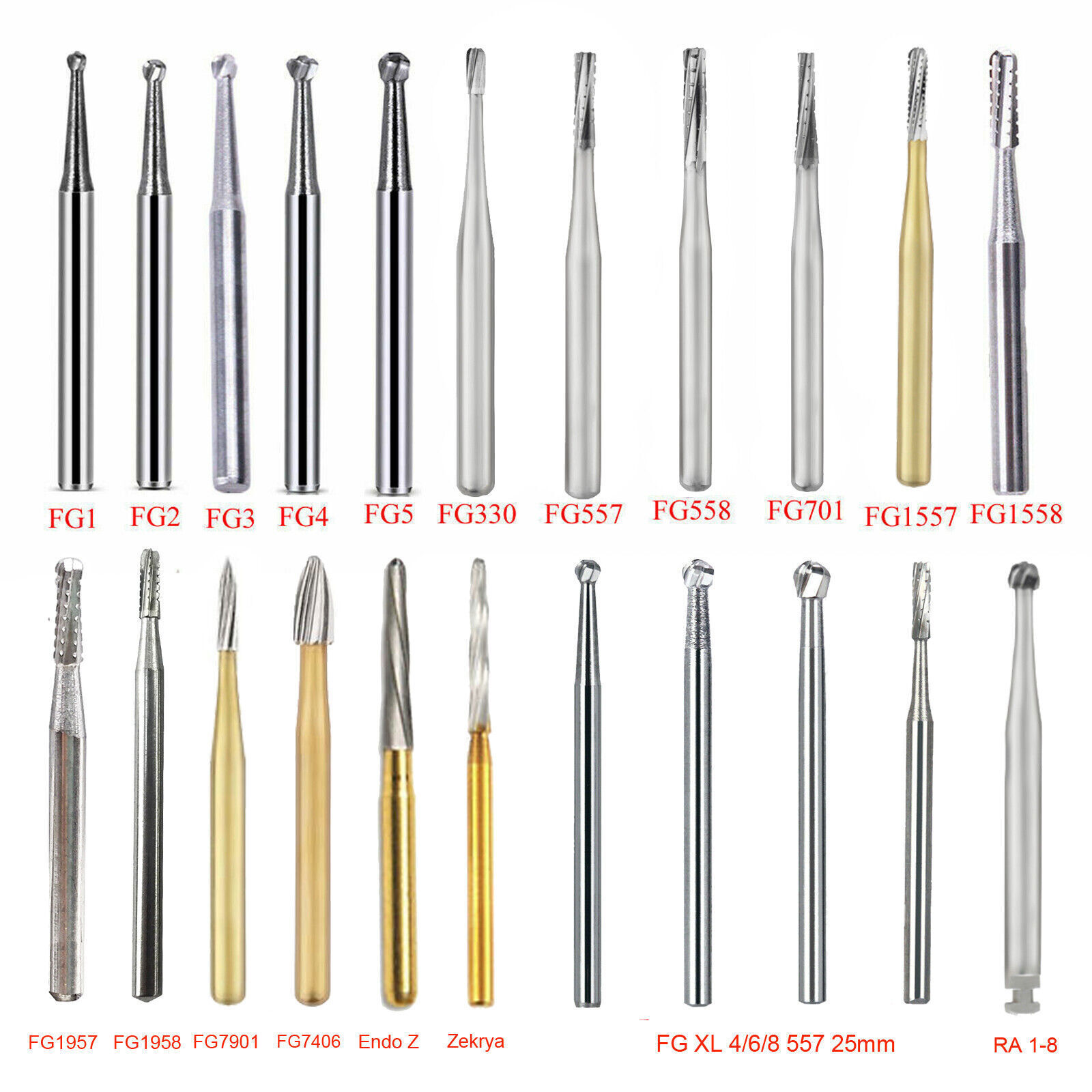Surgical Dental Carbide Round Burs FG Zekrya ENDO-Z For High/Low Speed Handpiece