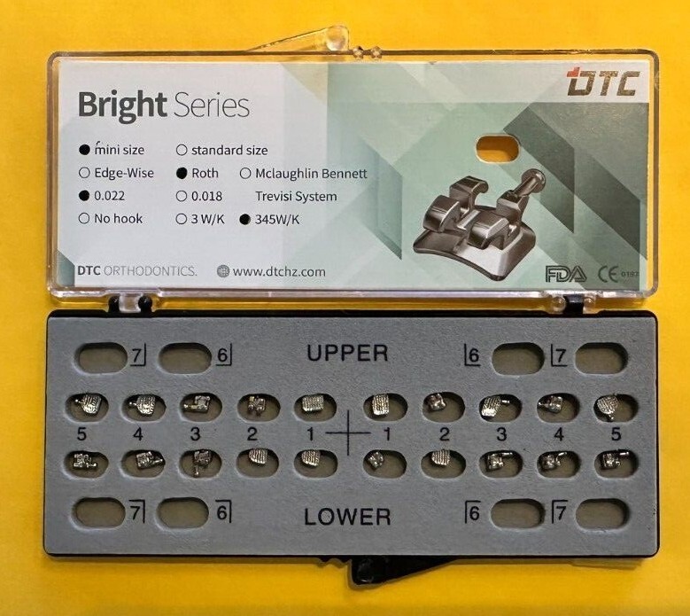 Bright Series Mini Roth brackets, 345 with hooks. 20/SET
