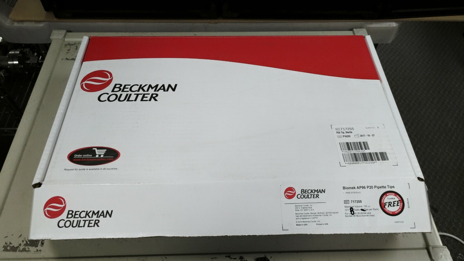 BECKMAN COULTER 717255 100µL Biomek AP96 P20 Pipette Tips