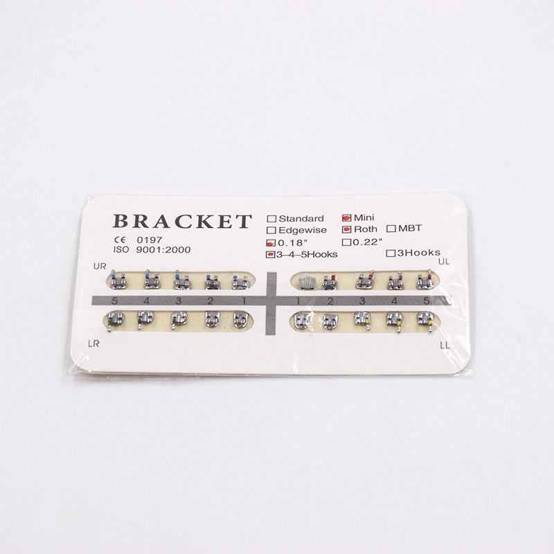10 Packs Dental Separable Orthodontic Brackets Braces Roth/MBT/Edgewise 018/022