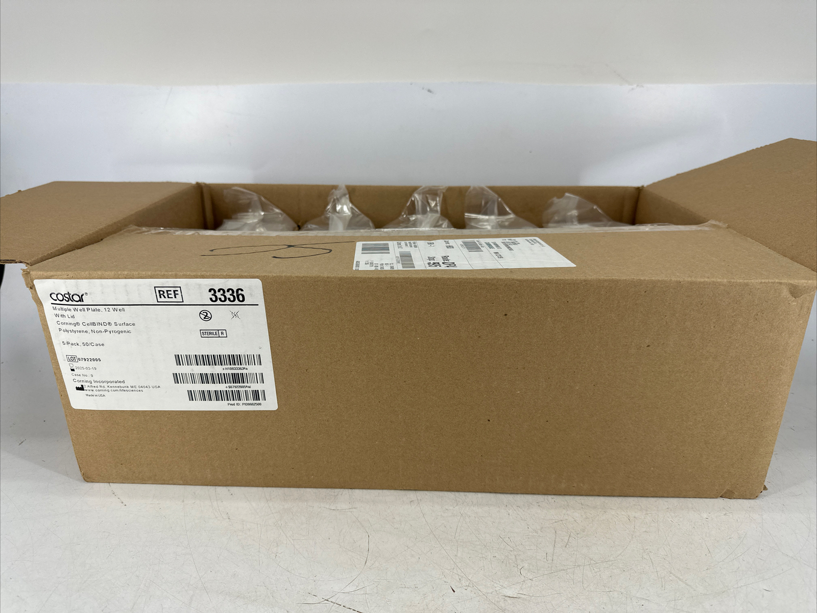 CASE OF 50 Corning Costar 3336 Multiple Well Plate 12 Well With Lid Sterile NEW