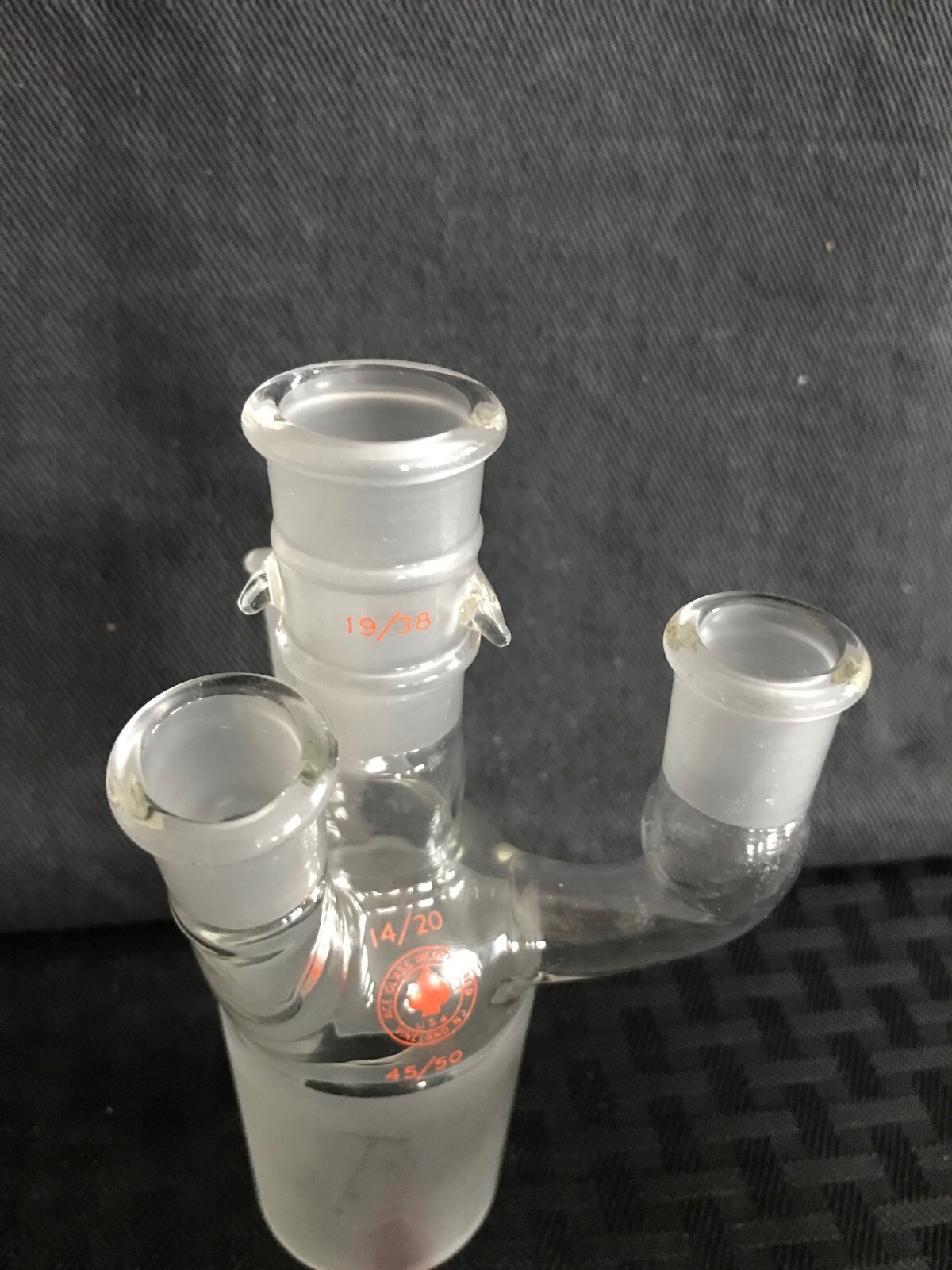 ACE Glass 4-Neck Flask Head Adapter 14/20 19/38 Outer Joints 45/50 Inner Hooks