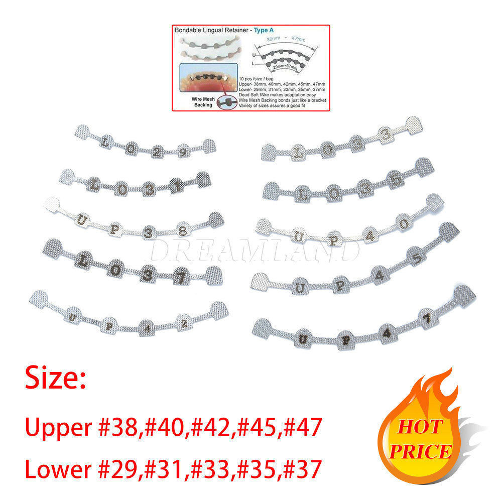 10Pcs/Pack Dental Orthodontic Lingual Retainer Bonding Splits With Mark Base