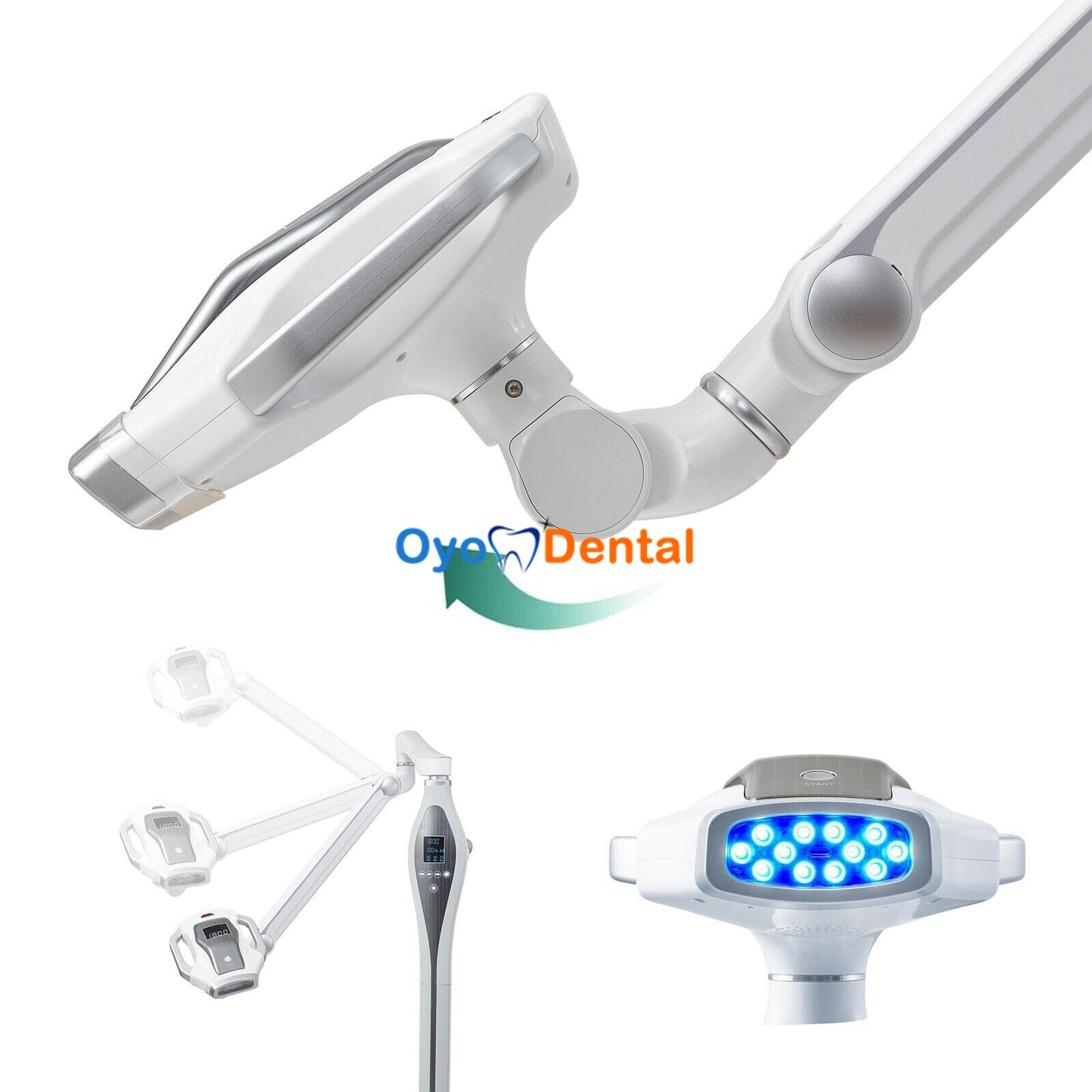 60W Mobile Professional Dental Teeth Oral Whitening Lamp with 12 LEDs Bleaching