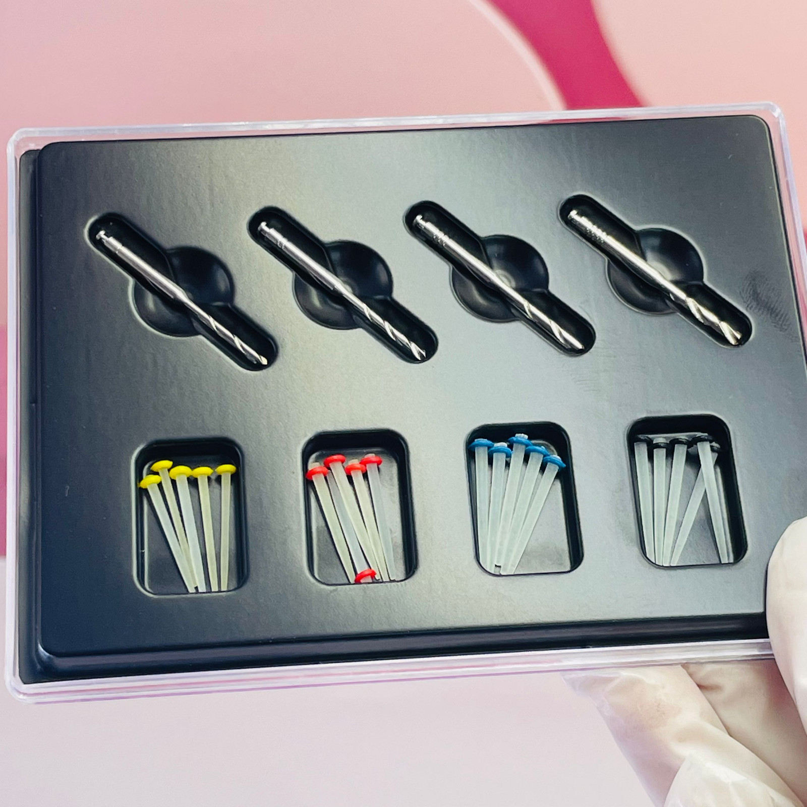 1Box Dental High-intensity Quartz straight Pile Fiber Resin Post postes de fibra