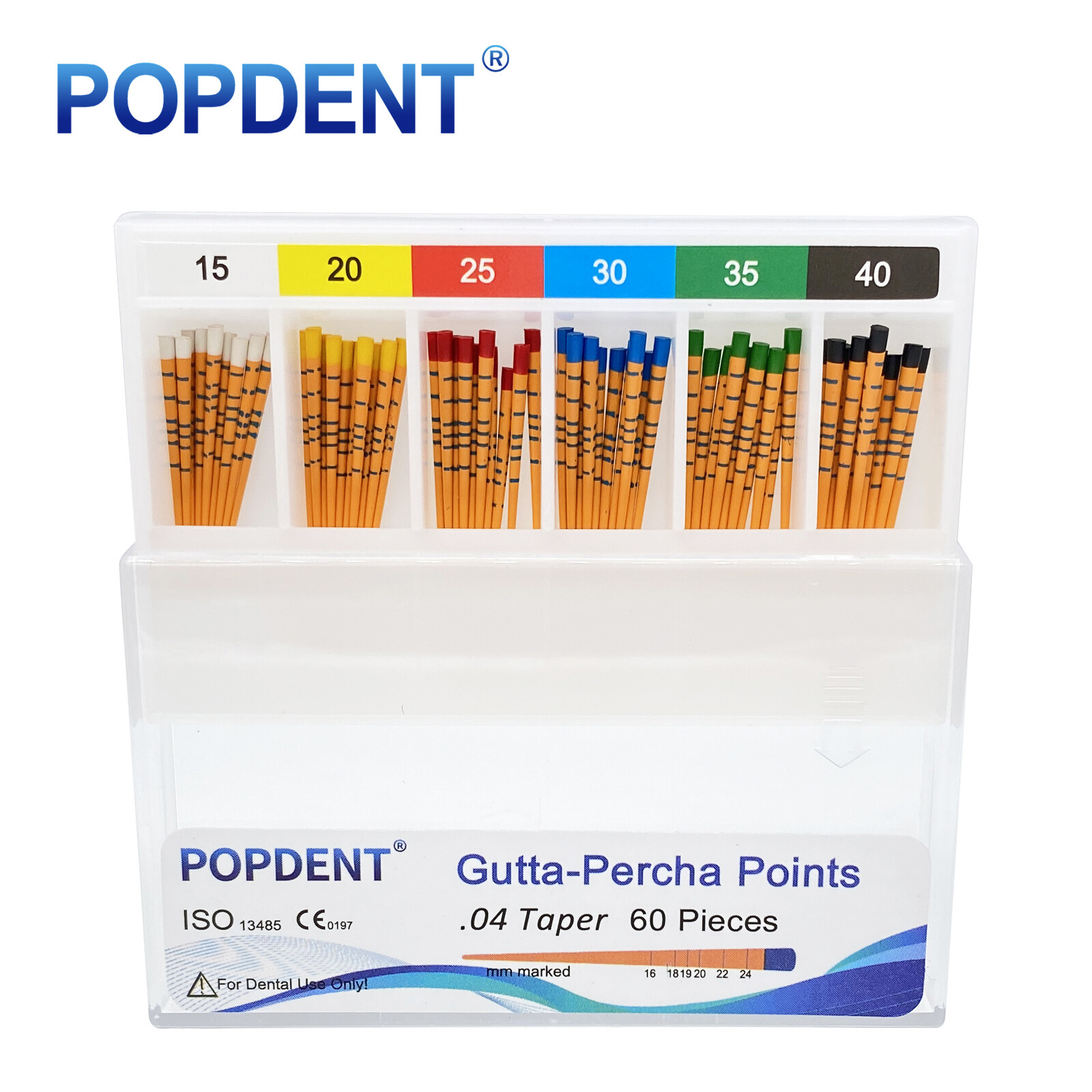 GUTTA PERCHA POINTS Taper 0.4 or 0.6, or Standart Taper, All Sizes Dental Meta