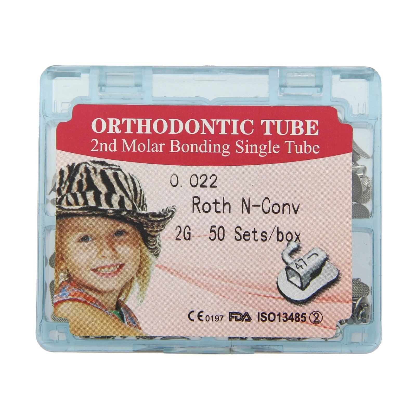 Dental Orthodontic Buccal Tubes 1st 2nd Molar Non-Convertible Bond Roth 018 022