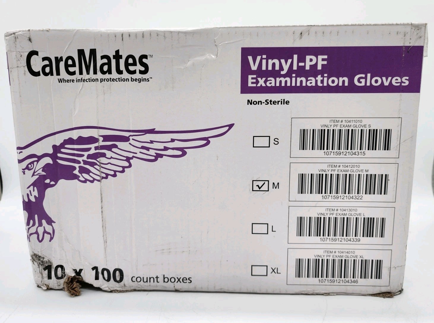 CareMates Vinyl Exam Gloves Medium 1000ct Disposable Medical Food Service Use