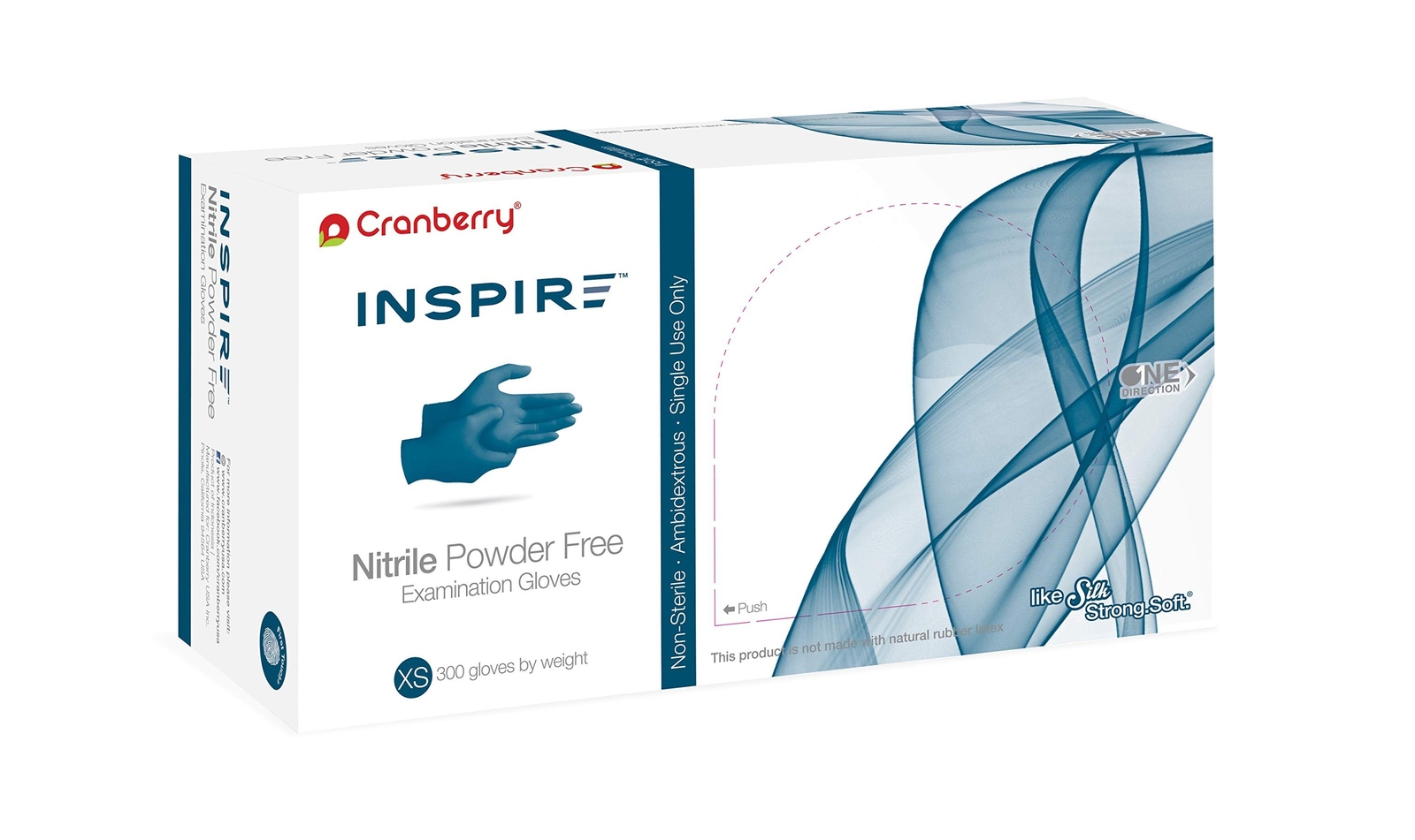 Cranberry USA CR3385case Inspire Nitrile Powder Free Exam Gloves, 2.0 mil, Ae…