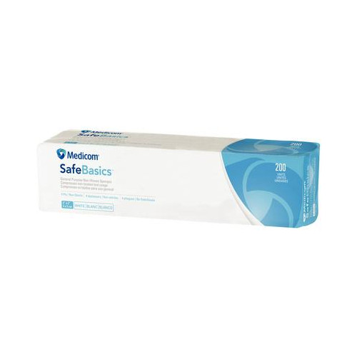 Medicom 2101-CH SafeBasics Non-Woven Sponges Non-Sterile 2″ X 2″ 4-Ply 5000/Cs