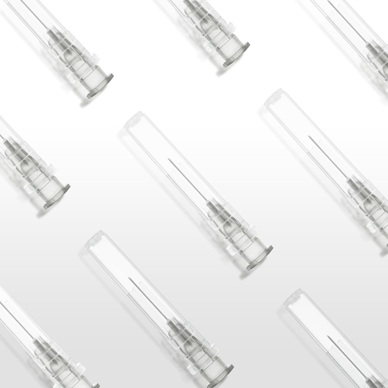 50 Pack 27 Ga 1/2 inch Disposable Needles with Caps for Scientific and Indus…