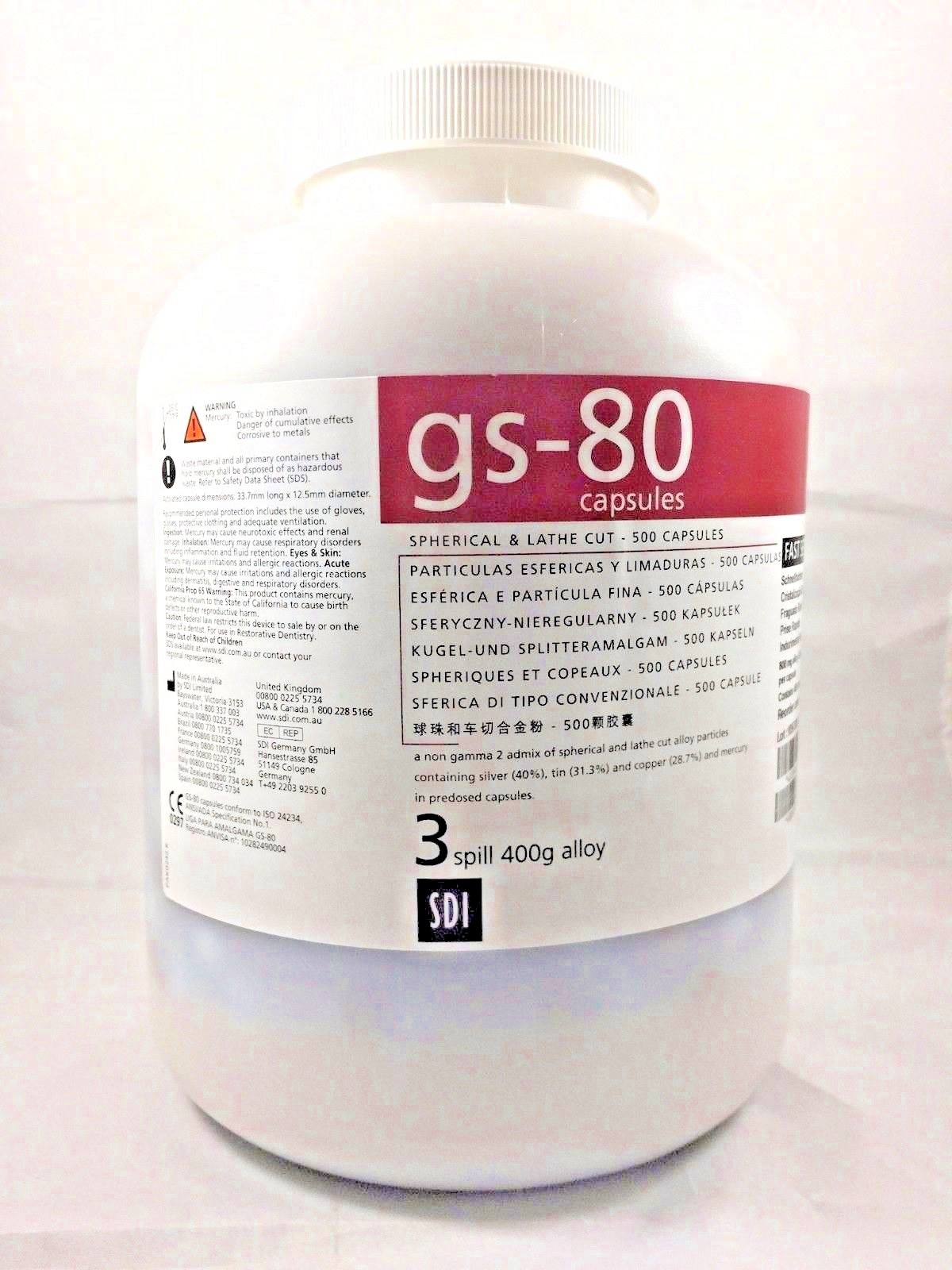Amalgam 3 Spill (800 mg) Reg Set 500 Capsules Dispersed Phase GS-80 SD-4423303