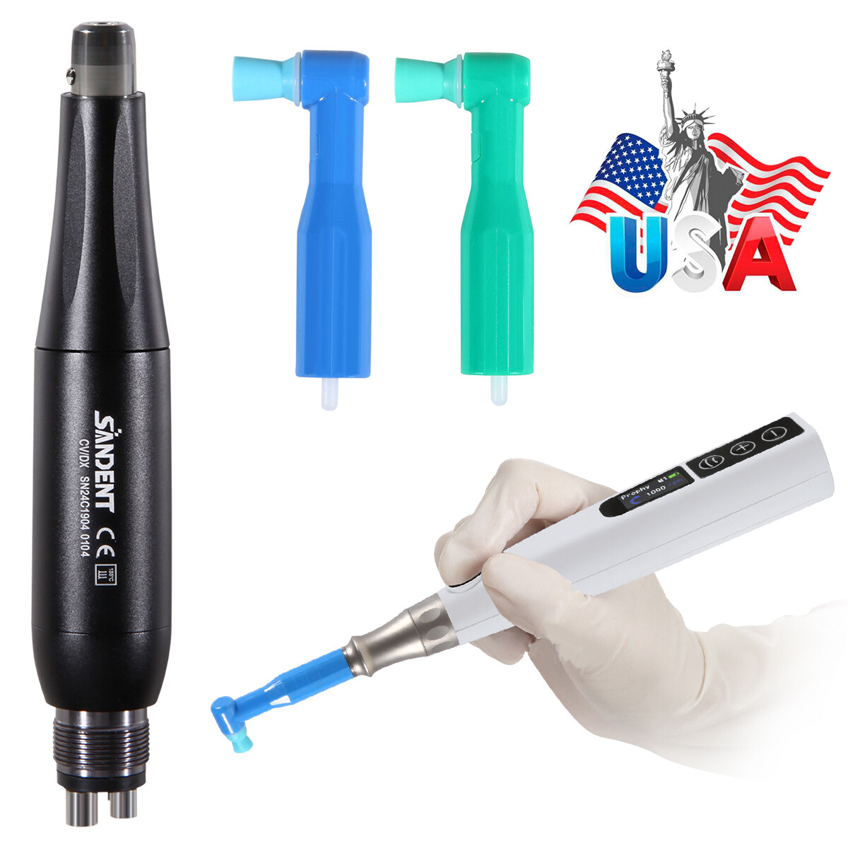Dental Electric Cordless Hygiene Prophy Handpiece with Universal Prophy Angles