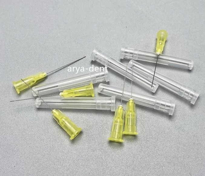 500pcs Disposable Dental Endo Irrigation Needle Tip 25G/27G/30G Syringes Tips