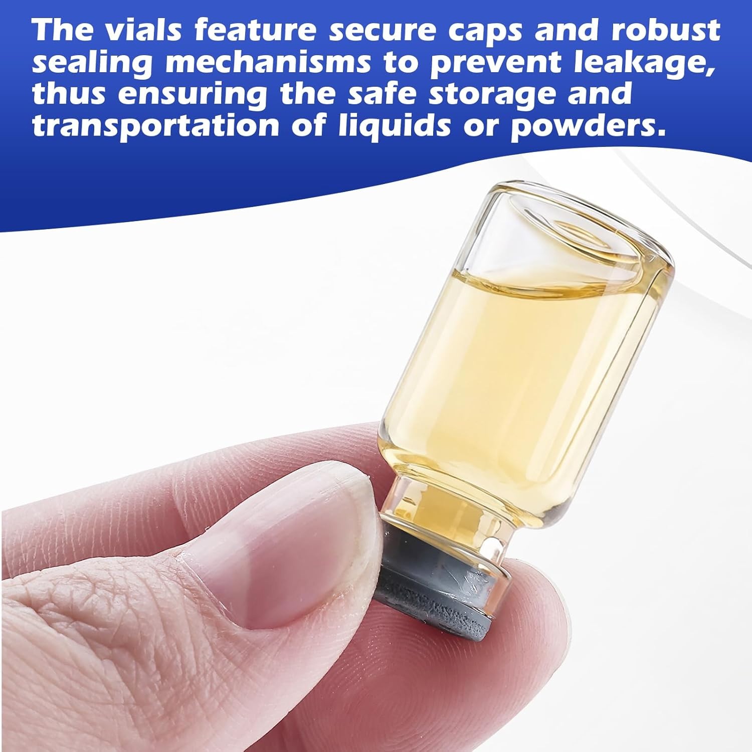 1000PCS 3ml Glass vials Headspace Vials Clear 13mm caps Crimp top Flat Bottom