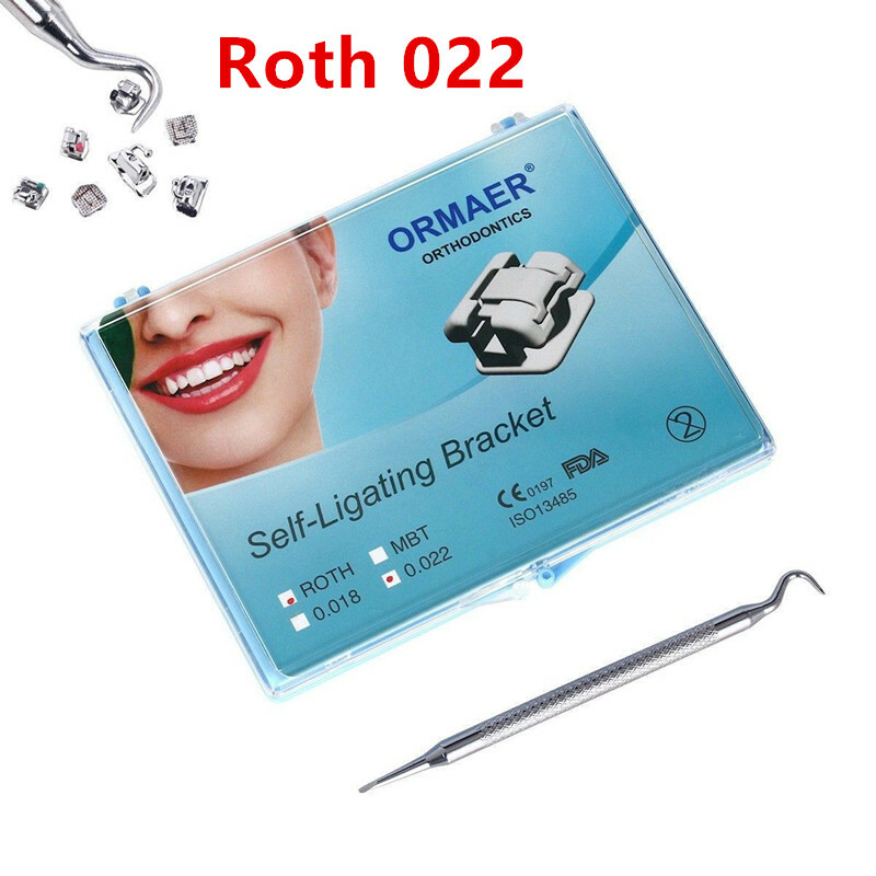 1Set Dental Orthodontic ORMAER Self-Ligating Bracket&Buccal Tube Roth 022 Brace