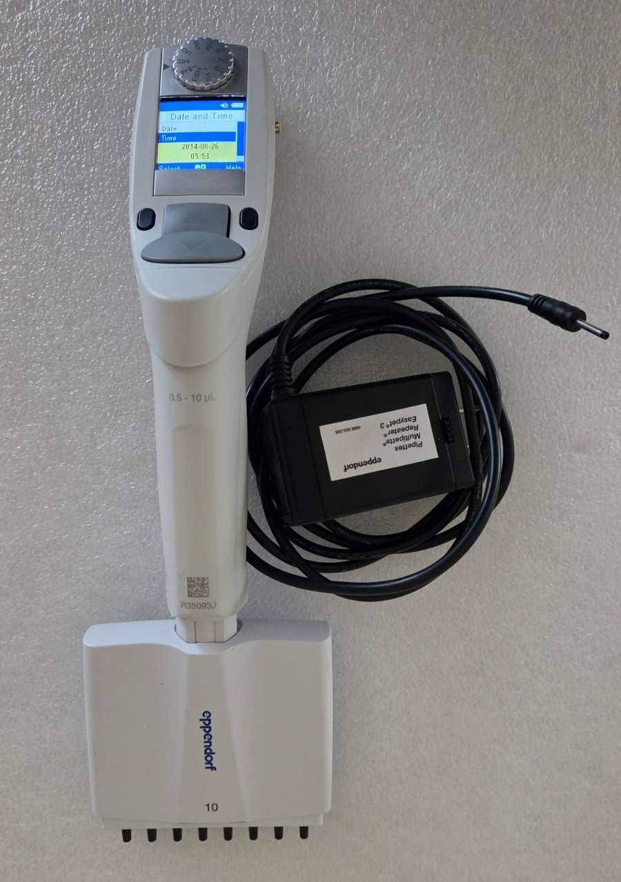 Eppendorf Xplorer plus 8-Ch Pipette 0.5-10 uL & Charger, New Seal, MSRP: $2411