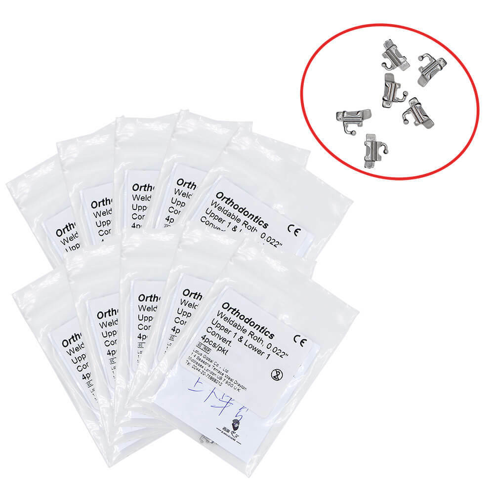 4pcs/Pack Dental Roth .022 U1L1 Buccal Tube, 20 Packs Weldable Convertible