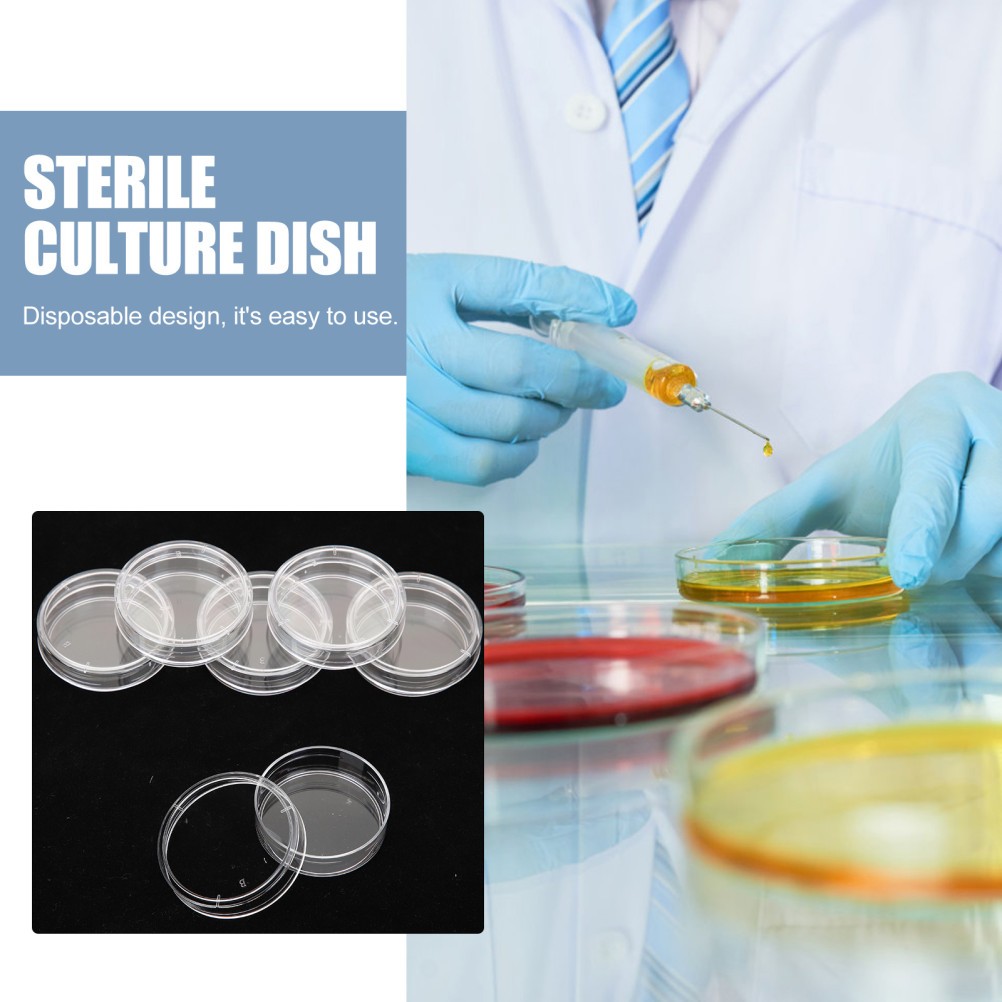 3 Count Sterile Petri Dishes with Lids 3/5000 Specimen Containers
